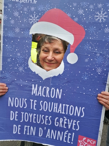 manifestante chalon 5 décembre 2019