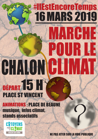 affiche de la marche pour le climat à Chalon