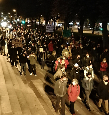 manifestation contre la loi de sécutité globale à Chalon sur Saône le 17 novembre 2020