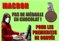 caissière pas de médaille en chocolat