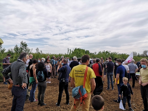 Rassemblement contre le projet ÉCLAT le 9 mai 2021