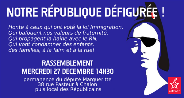 affiche mobilisation contre la loi immigration